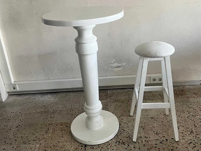 Kiralık Beyaz Lake Kokteyl Masası